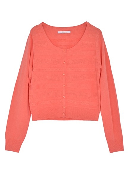 Littny【GY】ベーシックショートカーディガン