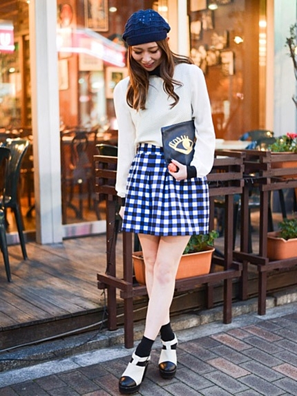 Brittany'sブロックチェックバルーンSK