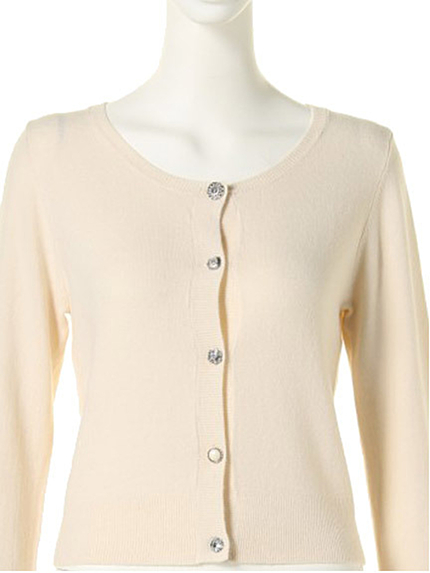 MERCURYDUODUO ビジュー釦ハイゲージニットCD