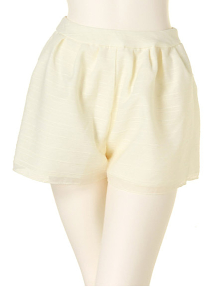 prix de fleur【ROSE】オーガンジーボーダーパンツ