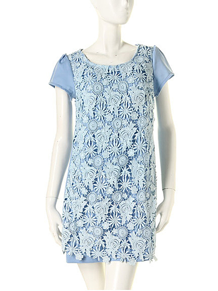 prix de fleur【ROSE】ケミカルレースAラインワンピース