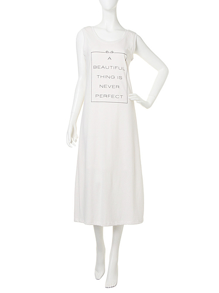 prix de fleur【PINK】カットロングマキシワンピース(ムジ)