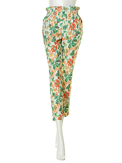 Littny【Littny】フラワータックハイウエストパンツ