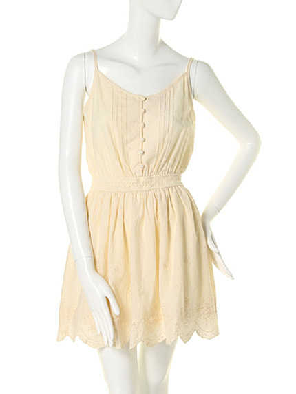 Littny【Littny】コットン刺繍キャミOP