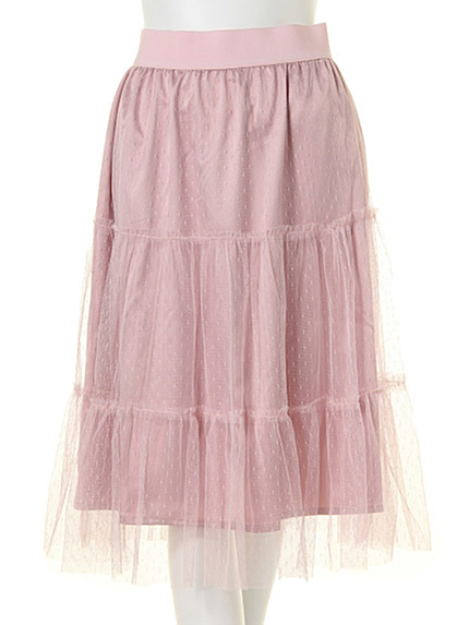 Littny【Littny】ラメチュールミドル丈SK