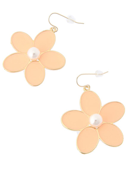 Brittany'sピンクフラワーピアス