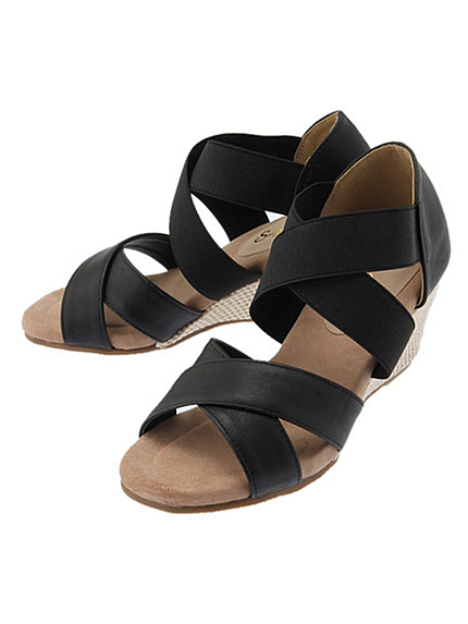 RUNWAY channel【sugar sugar】クロスゴムストラップサンダル