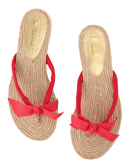 RUNWAY channel【Solo&Double】ジュートリボンサンダル