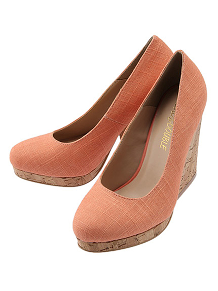 RUNWAY channel【Solo&Double】ワイドヒールパンプス