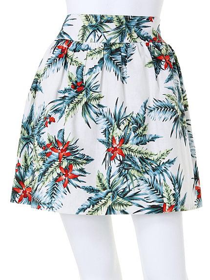 i-SOOKボタニカル柄スカート