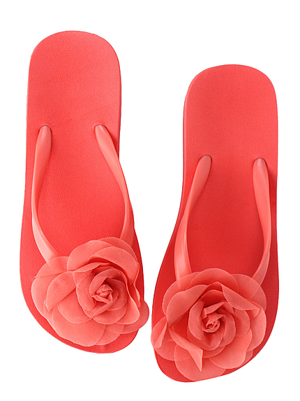 RUNWAY channel【ai】厚底コサージュサンダル