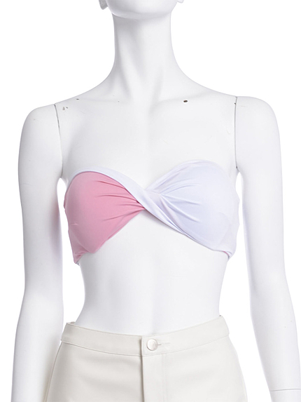 Mgendツイストバイカラーブラトップ