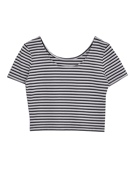 EMODAショートボーダー半袖TOP