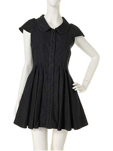 dazzlin【dazzlin】デニム丸襟ブラウスワンピース