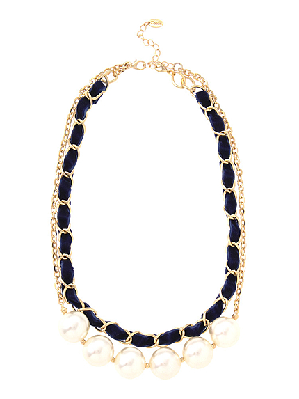 【DATE】チェーン編みパールネックレス