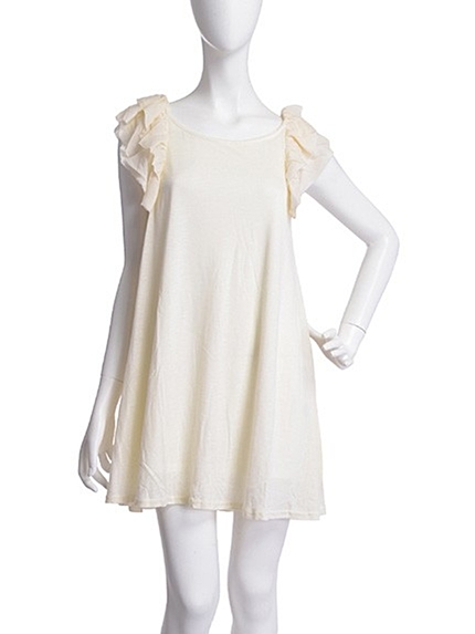 Littny【GY】フリルチュニックワンピース