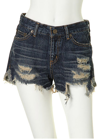 Ungridダメージタイトショートデニム