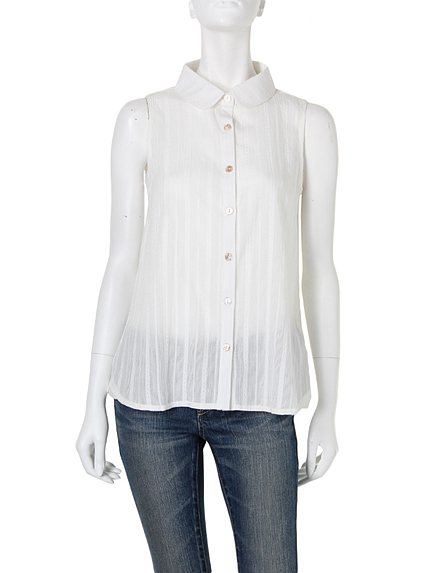 Ungrid【lady like】ラウンドカラーノースリSH