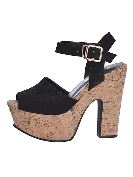 ワイドベルトコルクサンダル