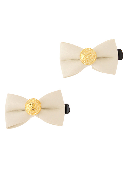 コインリボンヘアクリップ