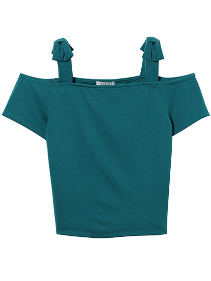 ショルダーリボンオフショルＴＯＰＳ