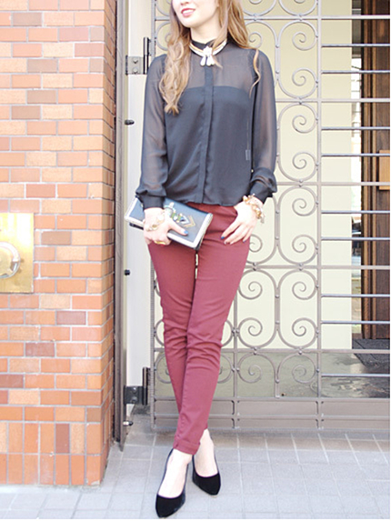 Brittany'sシフォンシースルーシャツ