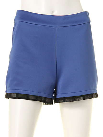 RIVEDA【Sweet】メッシュ切り替えショートパンツ