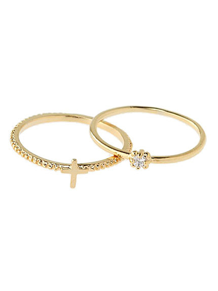 LAGUNAMOONクロス フローティングリングSET