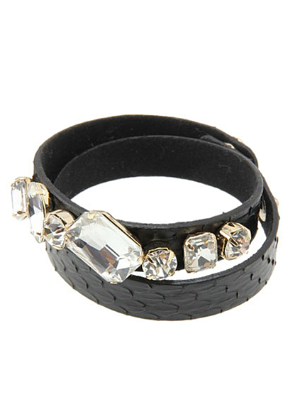 LAGUNAMOONレザービジューブレス