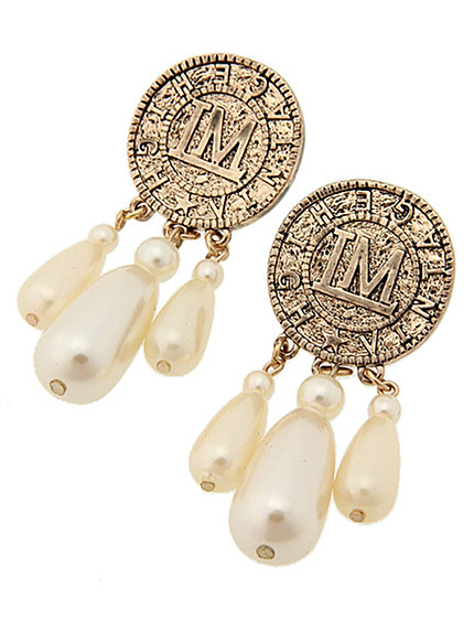 LAGUNAMOONVintageコイン パールピアス