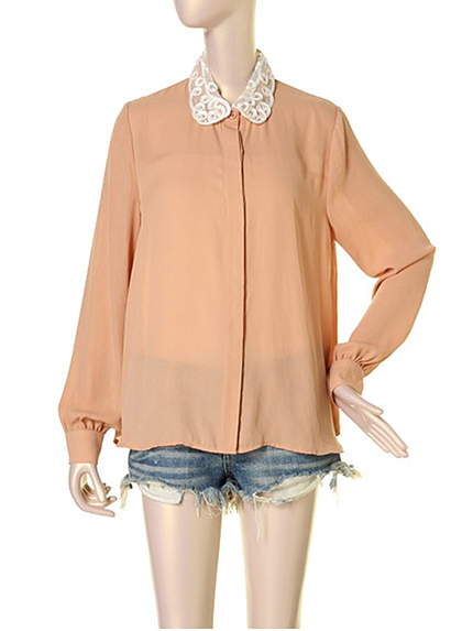 LAGUNAMOONバテンレースフレアシャツ