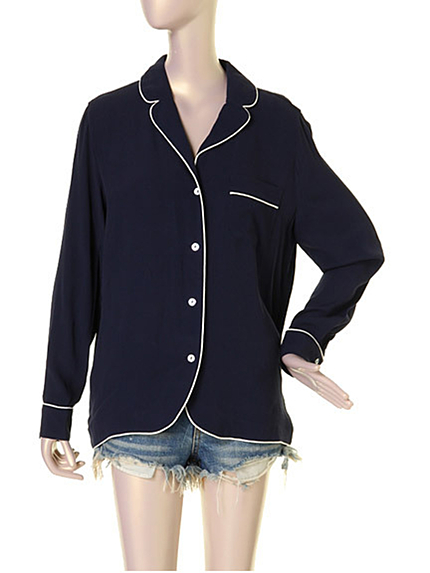 LAGUNAMOONパイピングパジャマシャツ