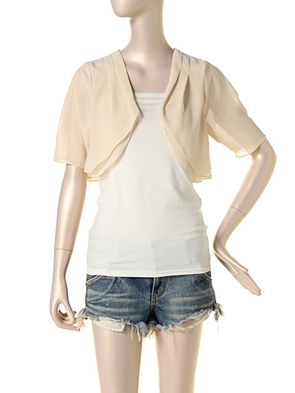 LAGUNAMOONタックドレープショートボレロ