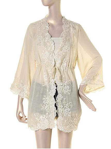 LAGUNAMOONシフォンビジュレースガウン