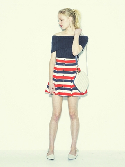 dazzlin【dazzlin】リップルボーダースカート