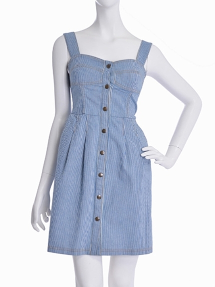 【R】デニムビスチェワンピース