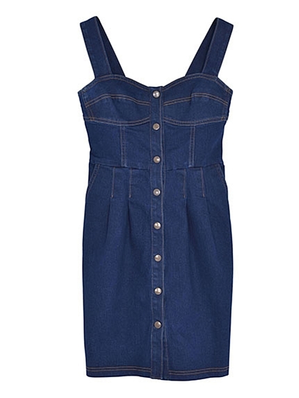 【R】デニムビスチェワンピース
