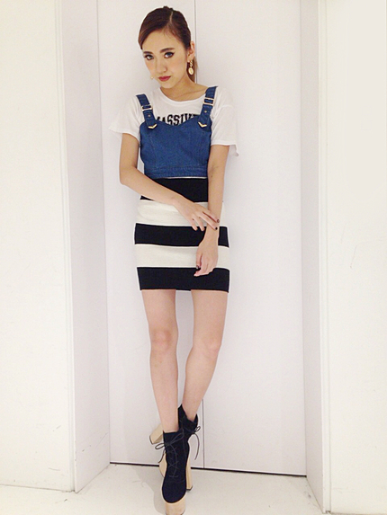 ベルテッドデニムビスチェ