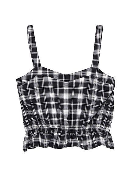 RUDY GADY【VINTAGE】タータンチェックフリルビスチェ