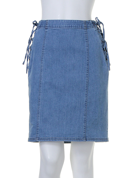【R】編上げデニムタイトスカート