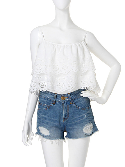 【dazzlin】レース2段キャミ