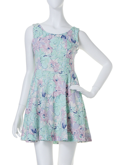 【dazzlin】カットぼかし花柄ワンピース