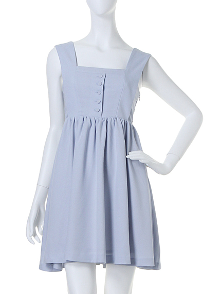 【W】後ろリボンワイドストラップワンピース