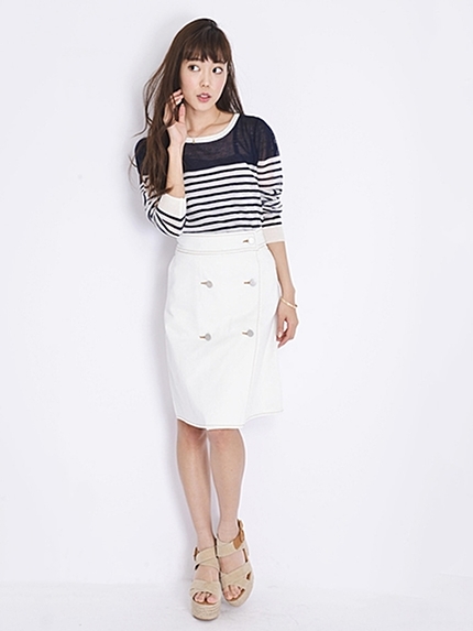 dazzlin【moi】デニム台形スカート