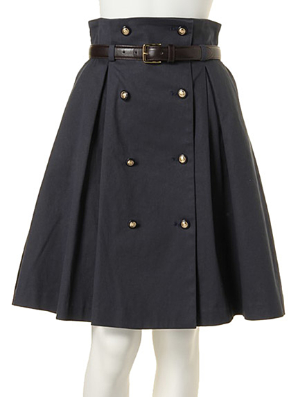 【dazzlin】ベルト付きダブルボタンスカート
