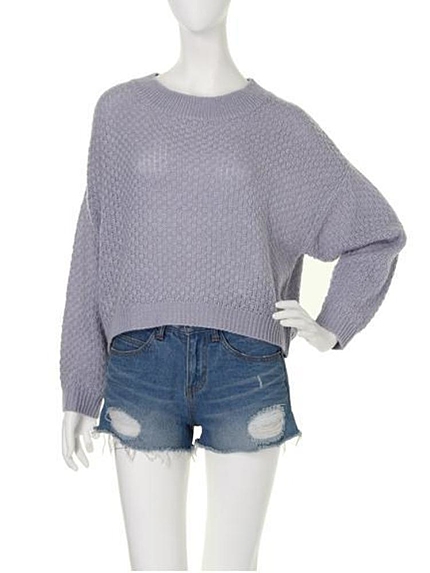 【white】ミックスニットSETUPトップス