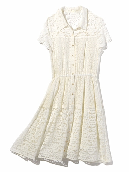 【moi】レースシャツワンピース