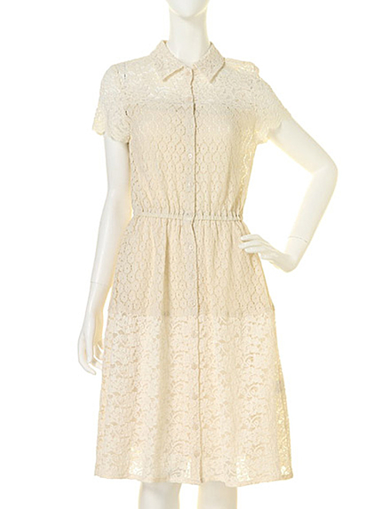 【moi】レースシャツワンピース