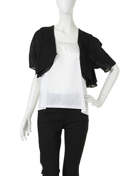 LAGUNAMOON【ＣＨＩＩＣ】タックドレープショートボレロ