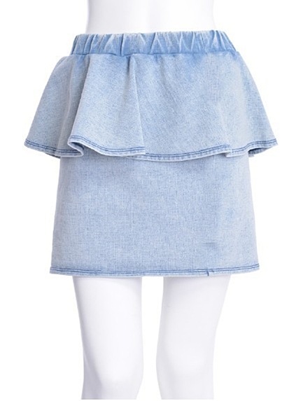 merry jenny【casual】デニム裏毛ぺプラムスカート